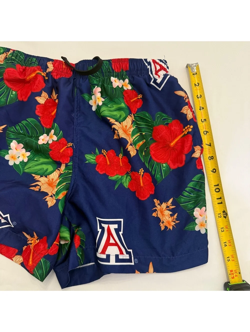 University of Arizona Floral Swim Trunks, Size Medium Hibiscus Pattern